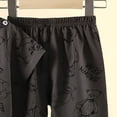 thumbnail image 5 of NIEWTR 2T 3T 4T 5T Kids Summer Clothes Girls Boys Short Sleeve Pullover & Comfy Shorts Set Soft Pajamas Loungewear for Daily and Sleep(A-Black,7-8 Years), 5 of 5