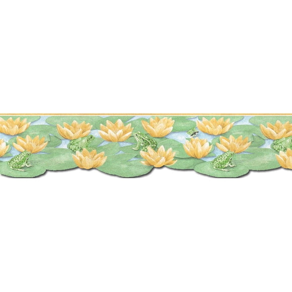 Pond Water Lilies Wallpaper Border PKB6016