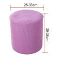 thumbnail image 2 of Soft Velvet Footstool Cover Pouf Cover, Round High Stretch Ottoman Cover Waterproof Non Slip Footstool Protect Machine Washable Ottoman Slipcovers With Elastic Bottom-1 Piece-Grey-green, 2 of 6