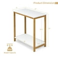 thumbnail image 3 of Costway 23" Height 2-tier Side End Table with Bamboo Frame Modern Compact Nightstand, 3 of 10