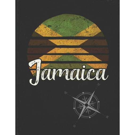 Jamaica: Jamaican Vintage Flag Personalized Retro Gift Idea for Coworker Friend or Boss Undated Planner Daily Weekly Monthly Ca