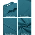 thumbnail image 5 of COOFANDY Men's Casual Button Down Shirts Short Sleeve Textured Linen Summer Beach Shirt with Pocket, 5 of 6