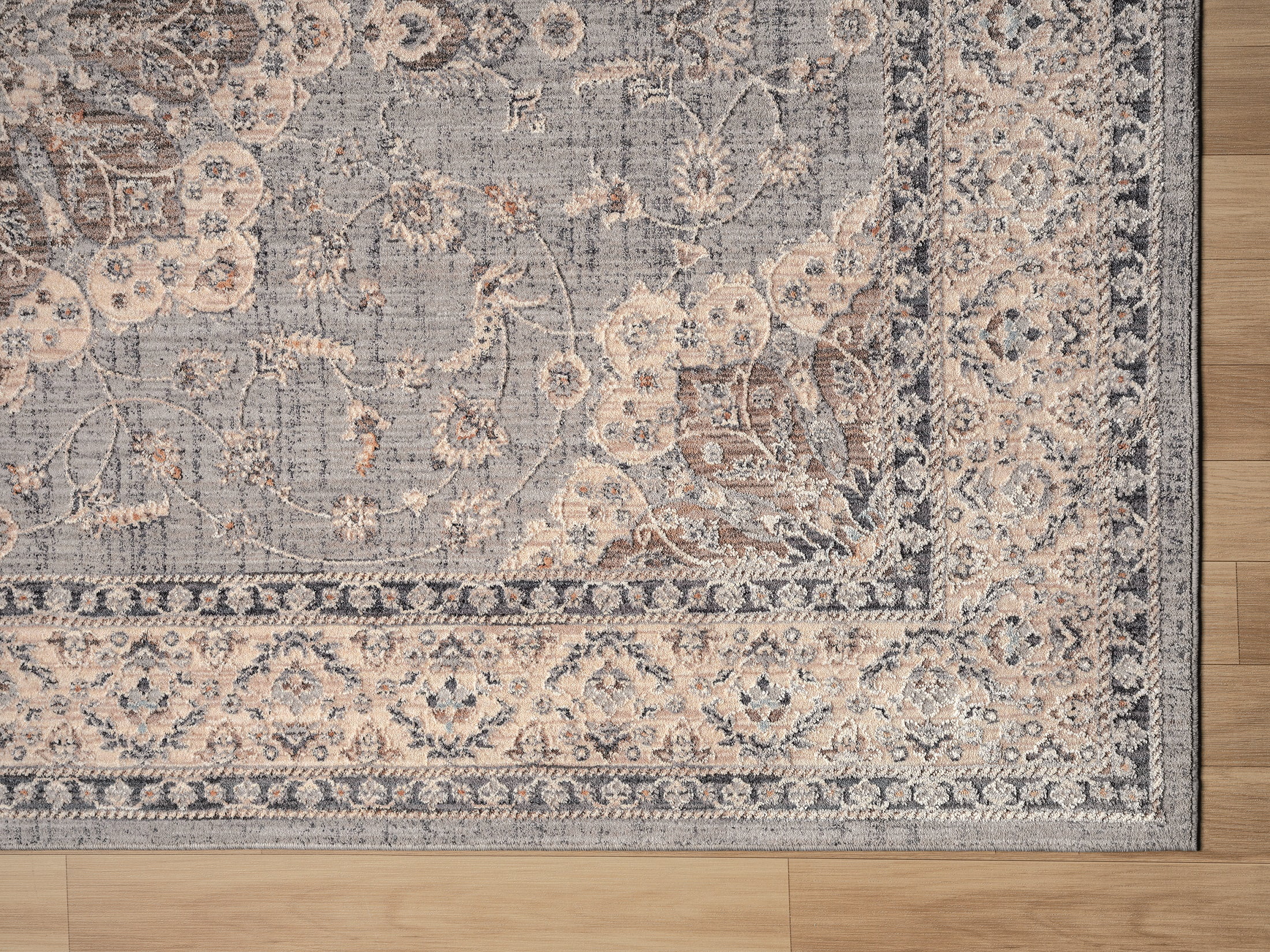 United Weavers Utopia Kerry Oriental Border Round Rug, Blue, 7'11" x 7'11"