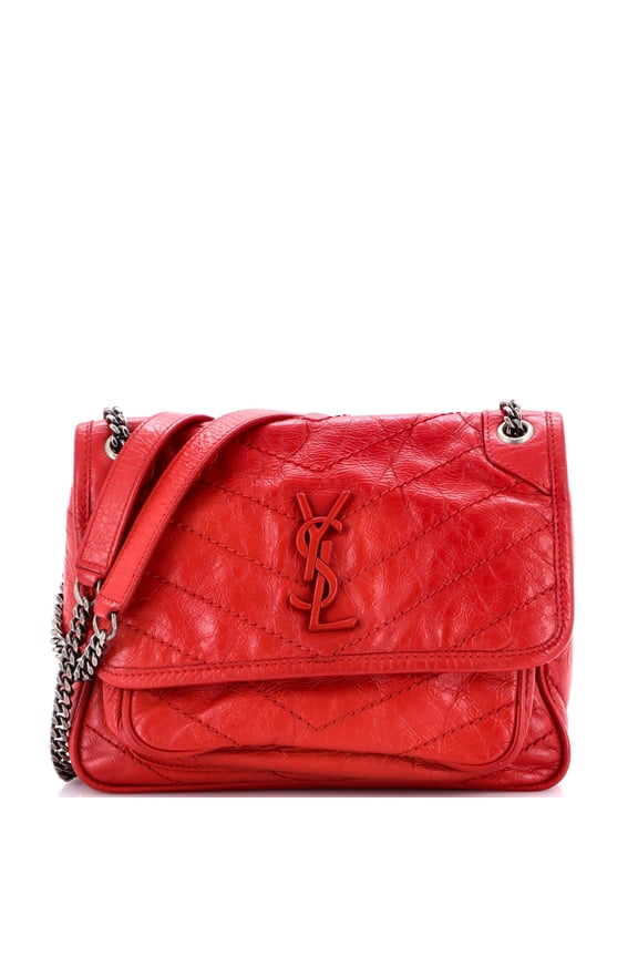 Pre-Owned Niki Chain Flap Bag Matelasse Chevron Leather Baby By Rebag