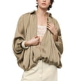 thumbnail image 2 of Chaqueta Talakeno Puffed Bomber para mujer, color caqui, talla M, 2 of 7