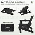 thumbnail image 3 of LOYALICE Folding Adirondack Chair with Dual Cup Holders, All-Weather HDPE Outdoor Patio Chair for Backyard, Poolside, Garden, Fire Pit, Black, 3 of 11