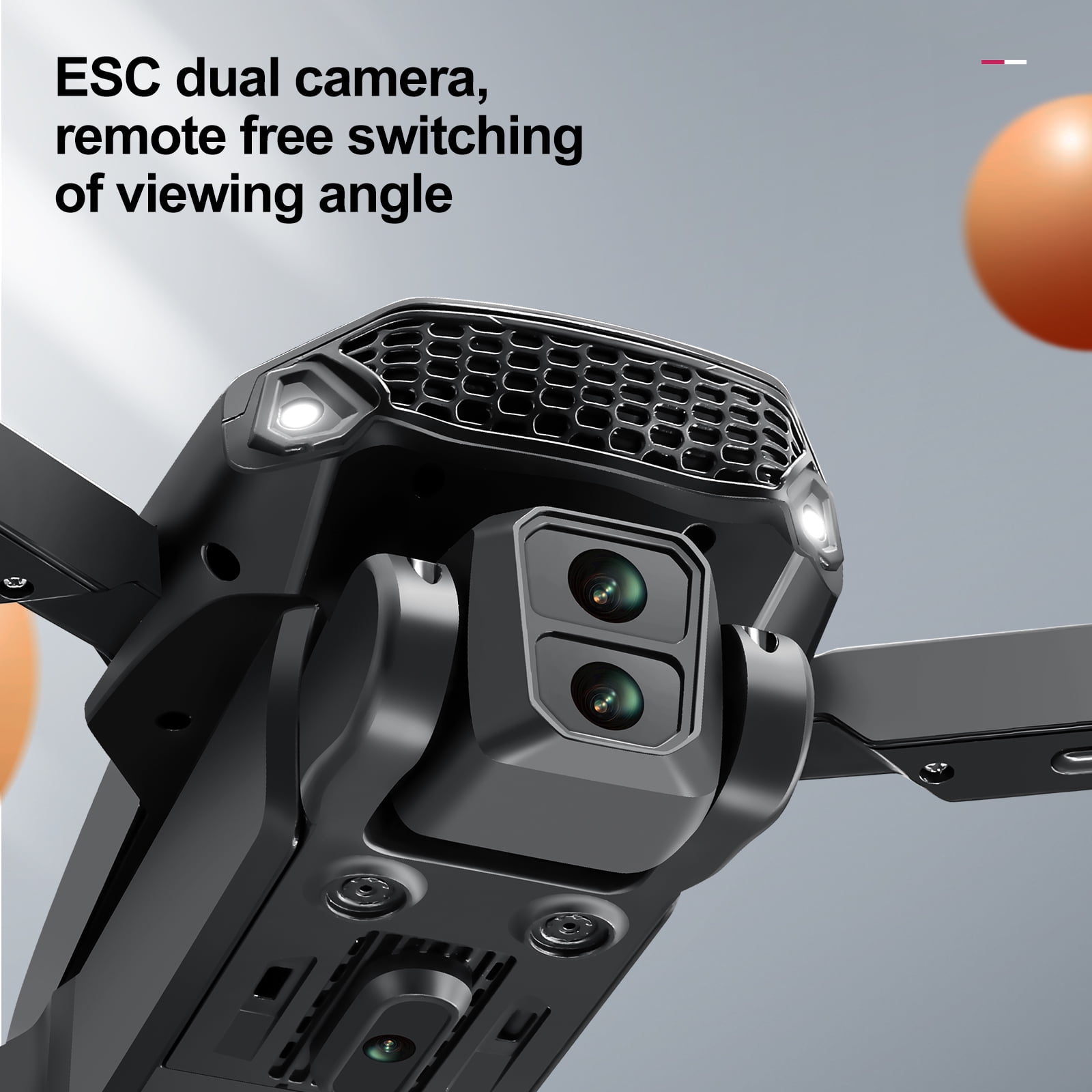 Brushless Motor RC Drones, Remote Control Screen, Optical Flow Positioning, HD Dual Cameras, 6-Ch Gyroscope, Foldable Drone Toy ,Toys Gifts,3 Battery,Black
