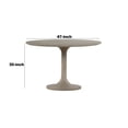 thumbnail image 5 of Benjara Pippa Concrete and Metal Tulip Round Dining Table, 5 of 5