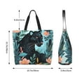 thumbnail image 5 of Naloa Black Panther Floral Illustration Tote Bag for Women Large Capacity Shoulder Bag for College Work Travel Shopping, 5 of 8