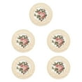 thumbnail image 1 of 5 posavasos con textura de encaje hueco, manteles individuales de mesa vintage. Beige, 1 of 9