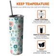thumbnail image 3 of Bohemia 20 Oz Skinny Tumbler with Lid and Straw - Double Wall Vacuum Insulated Tumbler- Birthday Gifts for Mom Sister Friends Women, 3 of 7