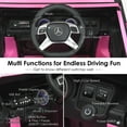thumbnail image 5 of Gymax 12V Licensed Mercedes-Benz Kids Ride On Car RC Motorized Vehicles w/ Trunk Pink, 5 of 9