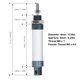 thumbnail image 2 of High quality MAL16 aluminum alloy small mini cylinder MAL16*50, 2 of 5