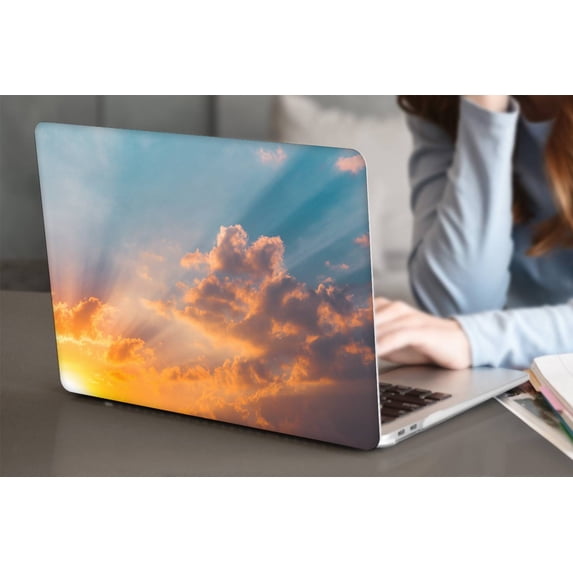 KSK KAISHEK Hard Shell Case Only Compatible Old Version MacBook Air 13" 2010-2017 A1369/A1466 + Black Keyboard Cover, Sky Series 1055