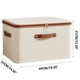 thumbnail image 2 of Cotton Linen Storage Box 1PC Fabric Storage Container Zippered Foldable Organizer for Clothes Home Organization Maximizes Space, 2 of 9