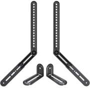 HOMOUNT Soundbar Mount, Sound Bar TV Bracket, for Mounting Above or Under TV, Fits Most Sound Bars Up to 15 Lbs, Tool-Free Knob Adjustable, with Extension Arms and L-Brackets