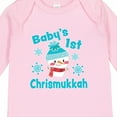 thumbnail image 4 of Inktastic Baby's 1st Chrismukkah with Cute Snowman and Snowflakes Boys or Girls Long Sleeve Baby Bodysuit, 4 of 5