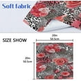 thumbnail image 5 of GZHJMY Leopard Flower Red Cloth Napkins Washable Reusable Polyester Dinner Napkins 20 x 20 Inch for Home Weddings Parties Holiday Table Napkins Set of 6, 5 of 6