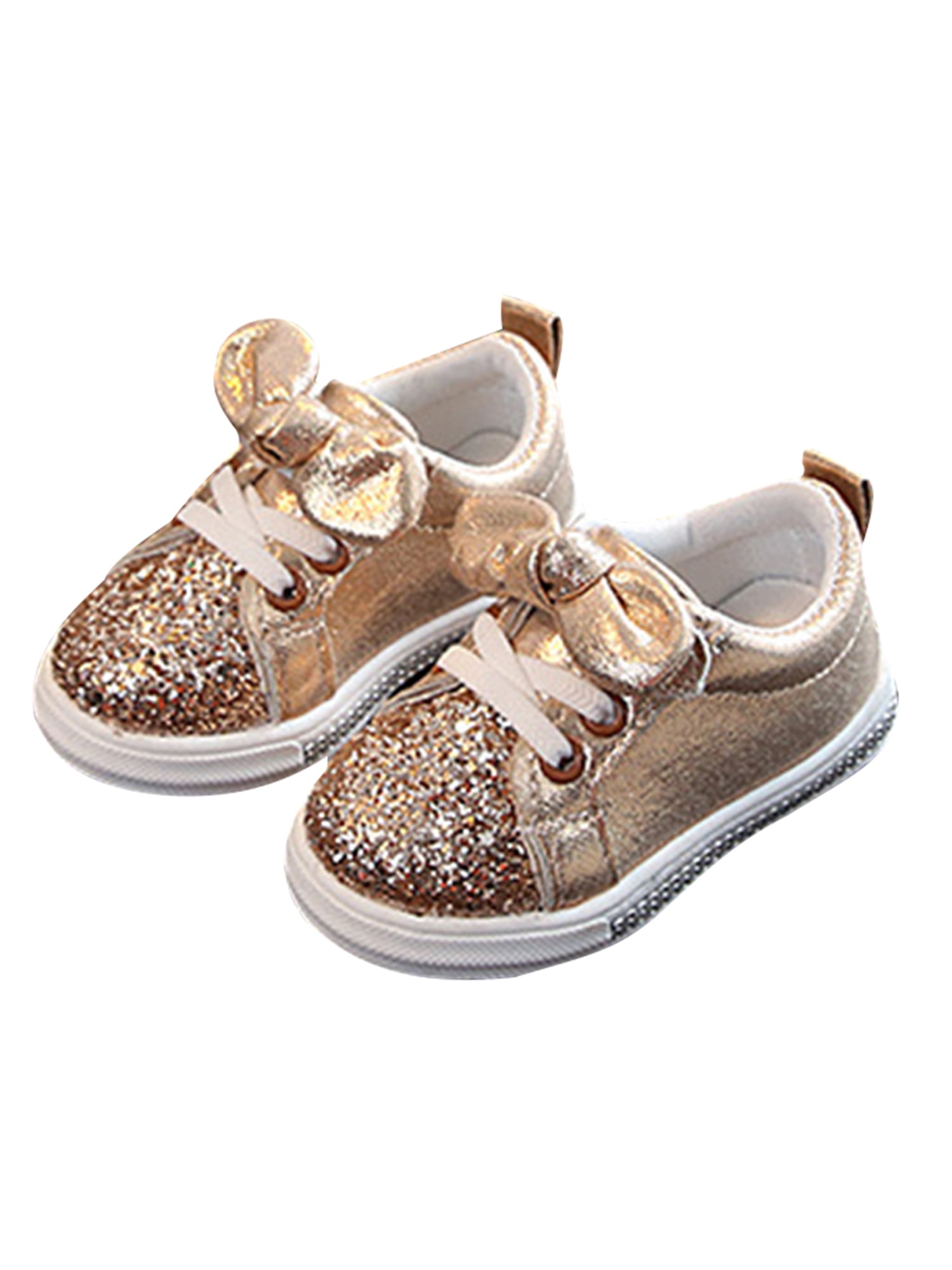 gold sequin baby shoes
