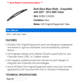 thumbnail image 2 of Back Glass Wiper Blade - Compatible with 2007 - 2014 GMC Yukon 2008 2009 2010 2011 2012 2013, 2 of 2