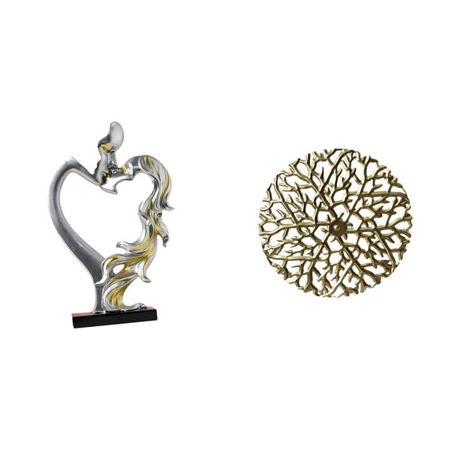 Estatua de pareja,Figura de pareja besándose,regalo de boda moderno,Escultura para colgar en la pared,Decoración de pared de metal para sala de estar,dormitorio y exterior.,Escultura colgante