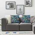 thumbnail image 3 of Jiayy Blue Orange Hummingbird Bird Teal Decorative Pillow Covers Cozy Soft Throw Pillowcase Square Couch Cushion Cover for Home Decor Sofa Living Room Bed Car 2 pcs, 3 of 6