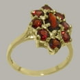 thumbnail image 2 of LBG British Made 18k Yellow Gold Genuine Natural Garnet Womens Anniversary Ring - 33 size options - Size 5.5, 2 of 6