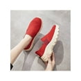 thumbnail image 5 of Fangasis Womens Platform Shoes Lightweight Sneakers Slip On Casual Sports Breathable Flats Red 7.5, 5 of 8