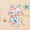 thumbnail image 4 of Younger Tree Toddler Baby Girls 2PCS Swimsuit Infant Summer Sleeveless Beach Bikini Swimwear Bathing Suit for 2-3T, 4 of 8
