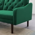 thumbnail image 3 of Aonesy Velvet Futon Sofa Bed, 73"  Love Seat Couch Convertible Green Sleeper Sofa with  Two Pillows, 3 of 8