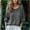 A114 Gray, variant on Xdegoge Button Down Blouses for Women Cotton Linen Crewneck 3/4 Puff Sleeve Shirts Pleated Flowy Tunic Tops Casual Summer Spring Daily Wear Lightweight Relaxed Fit