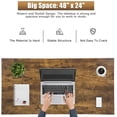 thumbnail image 4 of BestOffice FDW 47" Computer Desk, Modern Home Office Wood & Metal PC Table for Small Spaces, Study, Gaming Workstation Vintage Style, 4 of 7
