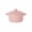 Pink, variant on Mini Ceramic Casserole Dish with Lid - 7 Colors Round Baking Bowl with Handles for Soup, Oven Microwave Safe, 12 oz