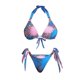 thumbnail image 1 of Gibobby Trajes de Baño para Mujer 2023 ropa Slip Sexy sin costuras triángulo 2 piezas con hendidura playa traje de baño Bikini Tankini conjuntos para dam(Azul celeste,CH), 1 of 5