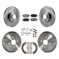 thumbnail image 1 of Transit Auto Front Rear Disc Brake Rotors Semi-Metallic Pads and Drum Kit (7Pc) for Car 2001-2005 Toyota Echo K8S-102136, 1 of 11