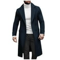 thumbnail image 2 of Dpytoraw Male Winter Coat Jacket Style Fashion Handsome Long Wool Overcoat Comfortable Warm Soft Coat, 2 of 4