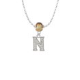 thumbnail image 2 of Delight Jewelry Silvertone Crystal Initial - N - Mia Monkey Charm Necklace, 2 of 4