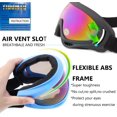 thumbnail image 3 of Gafas de esquí, paquete de 3 gafas de snowboard para niños, niñas, jóvenes, hombres y mujeres (rosa, azul y blanco), 3 of 5