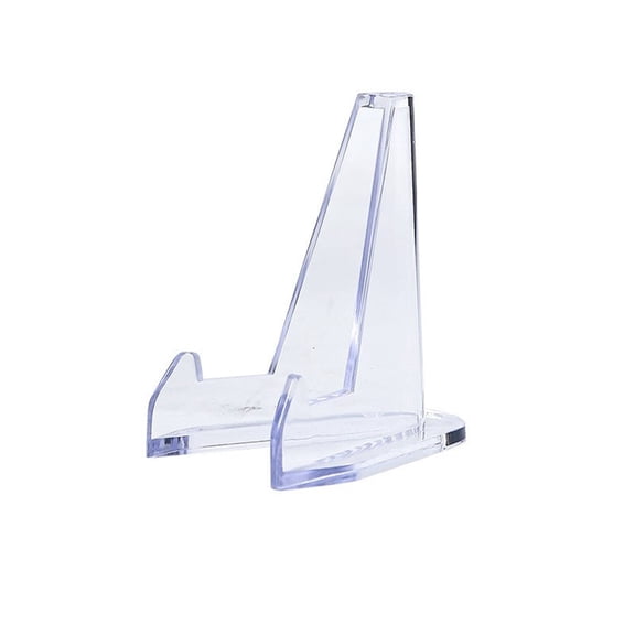 Acrylic Display Easel Stand Small Tabletop Photo Frame Holder For Plates Coins Jewelry Collectibles Wedding Office Home Decor Clear