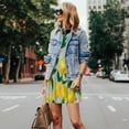 thumbnail image 4 of Fotbe Lemon Seamless Pattern Oil Painting Effect Vestido de Verano sin Mangas para Mujer – Vestido Midi Línea A, Estilo Camiseta Floral, Vestido Playero Casual y Fluido, 4 of 7
