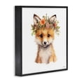 thumbnail image 2 of Stupell Industries Cottage Woodland Fox Flower Crown Black Framed Giclee Art, 17 x 17, by Roozbeh, 2 of 8