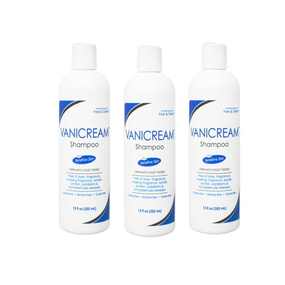 Vanicream Shampoo For Sensitive Skin 12 OZ (Pack of 3)