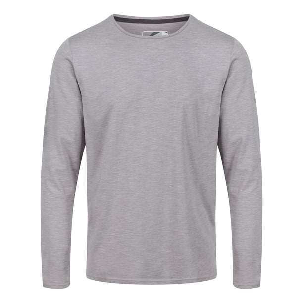 Regatta - Camiseta Essentials Manga Larga Hombres - Pack de 3 (Gris, Azul, Negro)