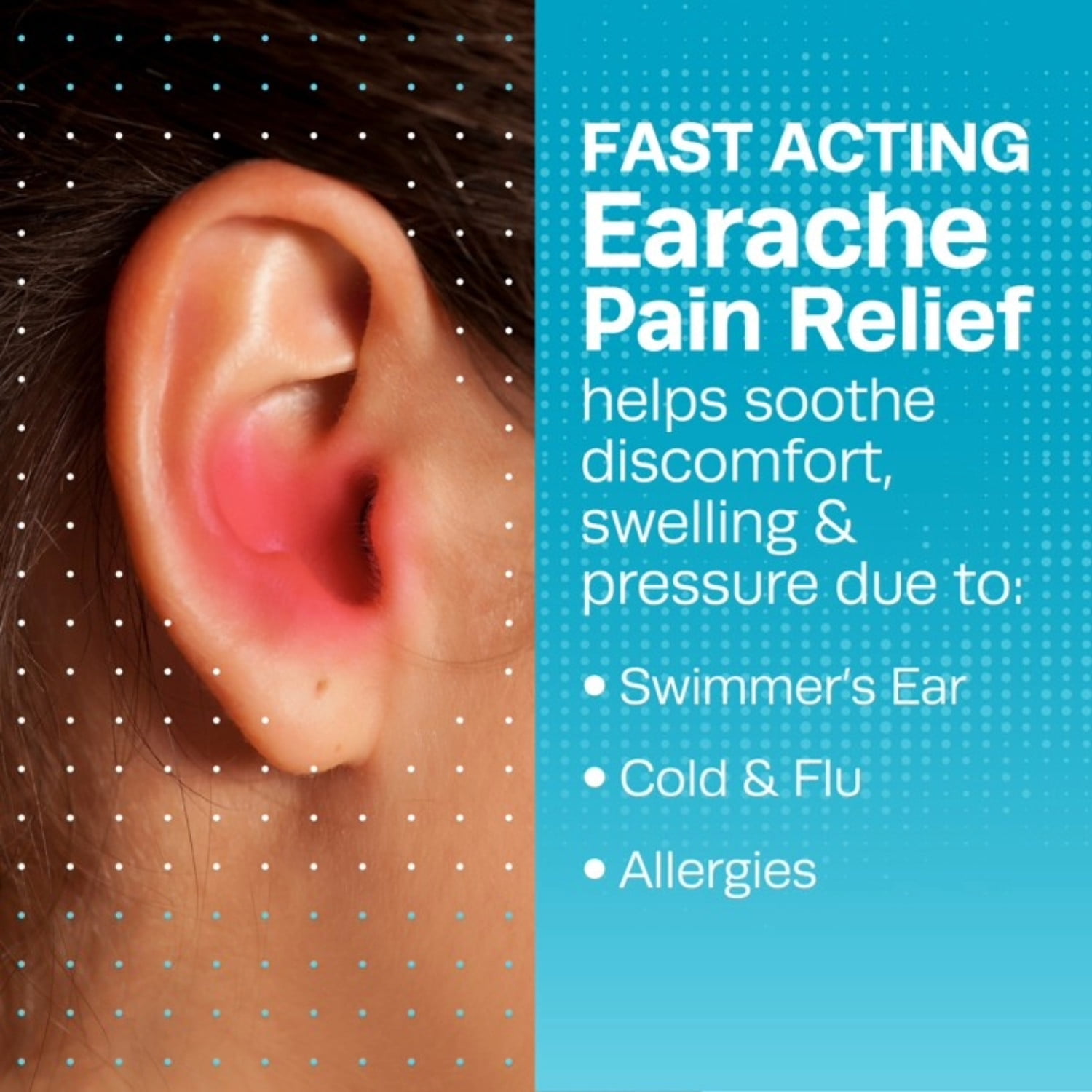 Lipo Flavonoid Ear Pain Relief Drops with 4% Lidocaine, Fast Acting, 12.5mL