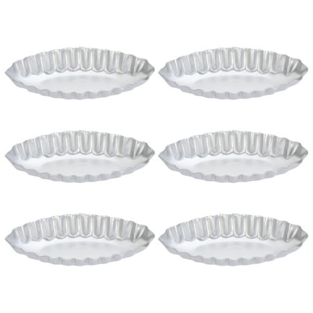 

6 Pcs Aluminium Alloy Baking Mold Baking Trays Cake Ship Shape Baking Die
