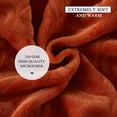 thumbnail image 2 of Simple&Opulence Burnt Orange Throw Blanket for Couch-Super Soft Fluffy Blankets for Women 50x70 Inches Cozy Lightweight Flannel Fleece Blanket for Home Decor（Six-Leaf Flower, Burnt Orange), 2 of 6