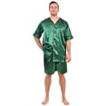 thumbnail image 6 of Up2date Fashion Men Satin Silk Pajamas Sets Short Sleeve Sleepwear Button-Down PJs Sets Two-Pieces Loungewear with Pockets, 6 of 7
