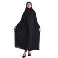 thumbnail image 6 of Gamivast Women Islamic Prayer Gown Full Cover Muslim Abaya Long Sleeve Loose Fit Dubai Kaftan Modest Hooded Robe Islamic Prayer Clothing Hijab Wear, 6 of 7