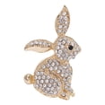 thumbnail image 5 of Hyasfey Creative Bunny Shape Brooch Shining Rhinestones Inlaid Animal Pin Dress Coat Shawl Lapel Badge Outfit Accessories Jewelry Gift, 5 of 8
