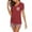 Red, variant on Womens Pajama Set Short Sleeve Top and Shorts Two Piece Pj Set Sleepwear Nightwear S-XXL